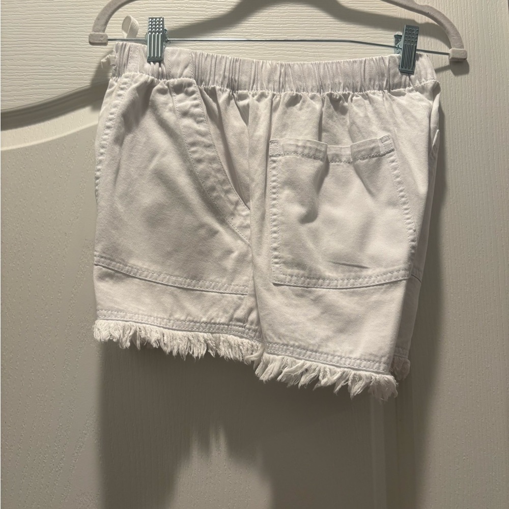 Frayed Hem Drawstring Shorts